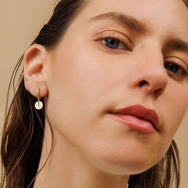 Goldstone earring